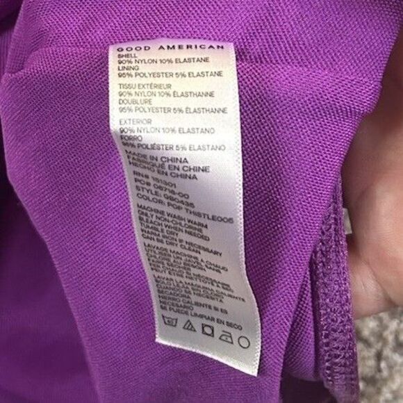 Good American High Shine Body Suit Purple 5 Compression Nylon 2XL - Picture 3 of 6